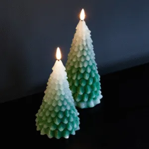 Set de 2 bougies LED « Sapin d&rsquo;hiver », Ambiance douce et festive | Twicy Store