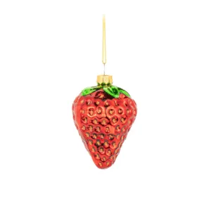 Boule de Noël en verre « Fraise » | Twicy Store