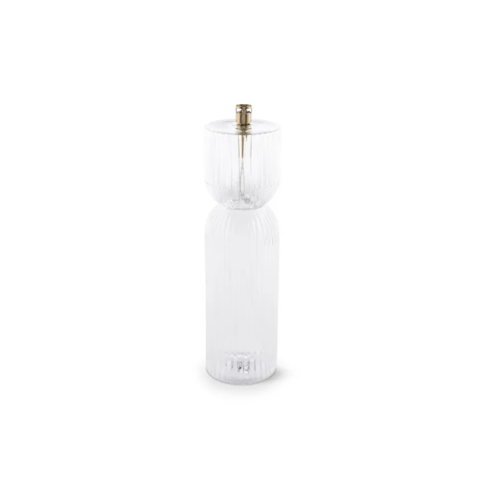 Lampe à huille en verre strié et laiton "Ribelle" - S, M et L | Twicy Store
