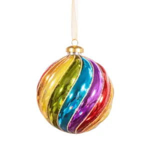 Boule de Noël « Spirale arc-en-ciel » en verre | Twicy Store