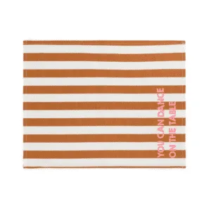 Set de table en coton à rayures avec message – lot de 2 | Twicy Store