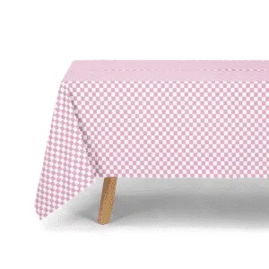 Nappe en coton à motif damier mauve | Twicy Store