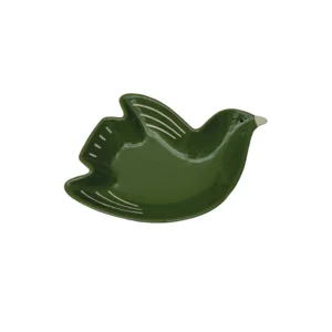 Coupelle oiseau vert foncé en porcelaine – vide-poche design déco, 2 tailles | Twicy Store