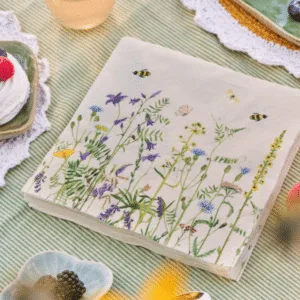 Serviettes en papier fleuries – Décor champêtre et botanique | Twicy Store
