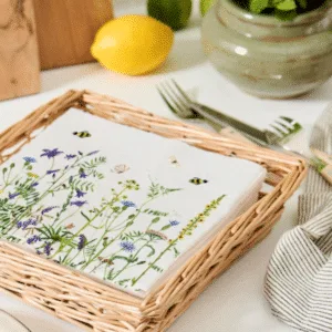 Serviettes en papier fleuries – Décor champêtre et botanique | Twicy Store