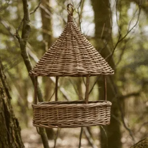 Mangeoire à oiseaux artisanale en saule tissé | Twicy Store