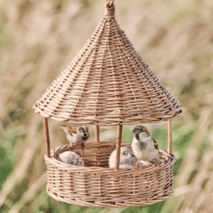 Mangeoire à oiseaux artisanale en saule tissé | Twicy Store