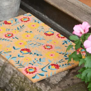 Paillasson fleuri coloré – Tapis d’entrée décoratif | Twicy Store