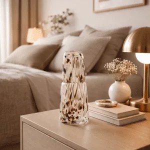 Carafe en verre moucheté avec verre à boire, carafe de chevet design | Twicy Store