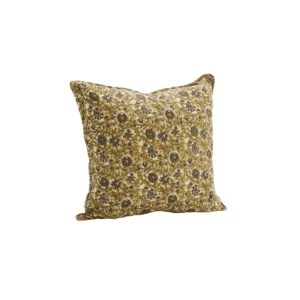 Housse de coussin en coton imprimé floral – tons naturels beige, kaki, vert | Twicy Store