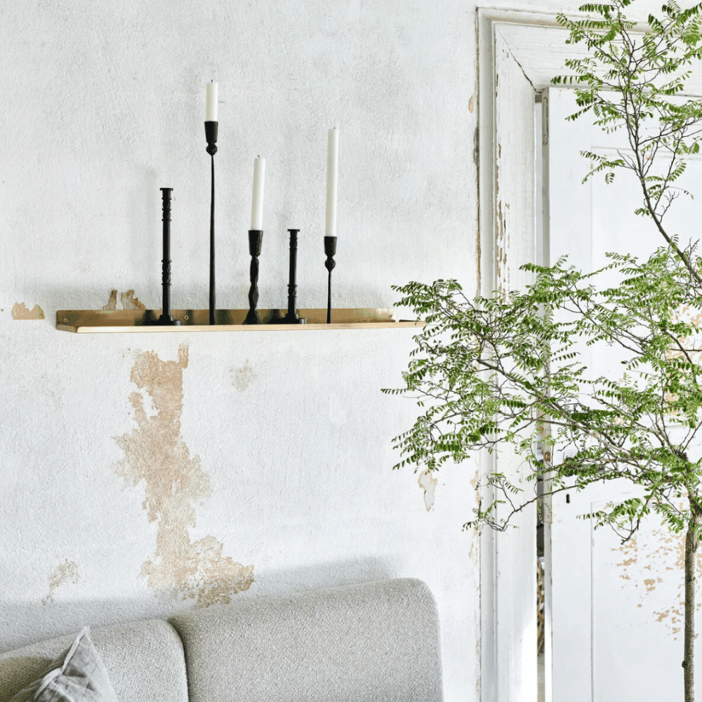 Etagère murale "Ledge" en métal finition laiton doré - 2 tailles | Twicy Store