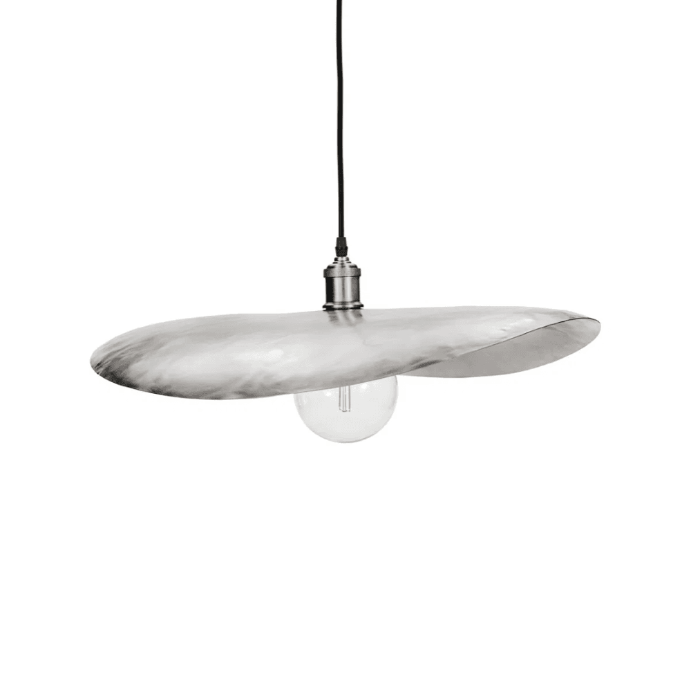 Abat-jour "Hatt" 60 cm en argent brossé – finition chrome | Twicy Store