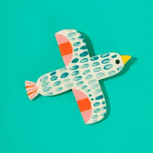 Oiseau décoratif en céramique peint à la main – objet déco coloré, plusieurs modèles | Twicy Store