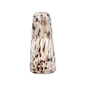 Carafe en verre moucheté avec verre à boire, carafe de chevet design | Twicy Store