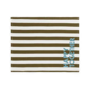 Set de table en coton à rayures avec message – lot de 2 | Twicy Store