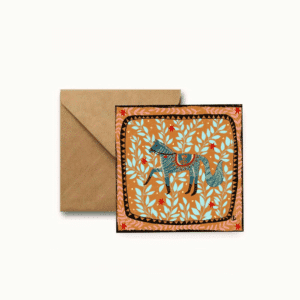 Carte illustrée cheval – Carte de vœux avec enveloppe kraft recyclé | Twicy Store