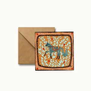 Carte illustrée cheval – Carte de vœux avec enveloppe kraft recyclé | Twicy Store