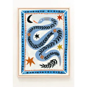 Affiche illustrée serpent folklorique – Poster décoratif A4 | Twicy Store