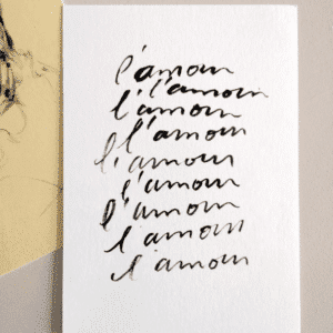 Affiche calligraphie “L’amour” – Illustration typographique minimaliste | Twicy Store