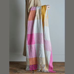 Plaid Hadley en coton recyclé, Plaid coloré | Twicy Store