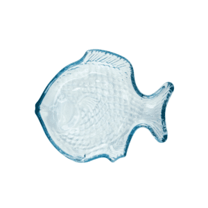 Petite assiette poisson en verre bleu – Coupelle décorative esprit bord de mer | Twicy Store