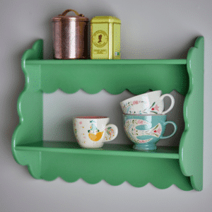 Étagère murale Salla verte en bois | Twicy Store