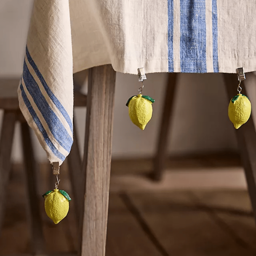Poids de nappe citron – Lot de 4 | Twicy Store