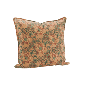 Housse de coussin pêche à motif floral en coton | Twicy Store