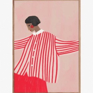 Affiche A3 « La femme aux rayures rouges » – Bea Müller | Twicy Store