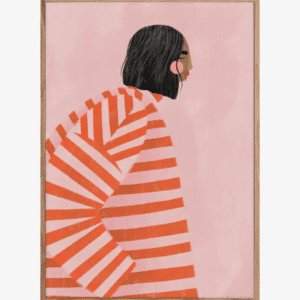 Affiche A3 La femme aux rayures orange – Bea Müller | Twicy Store