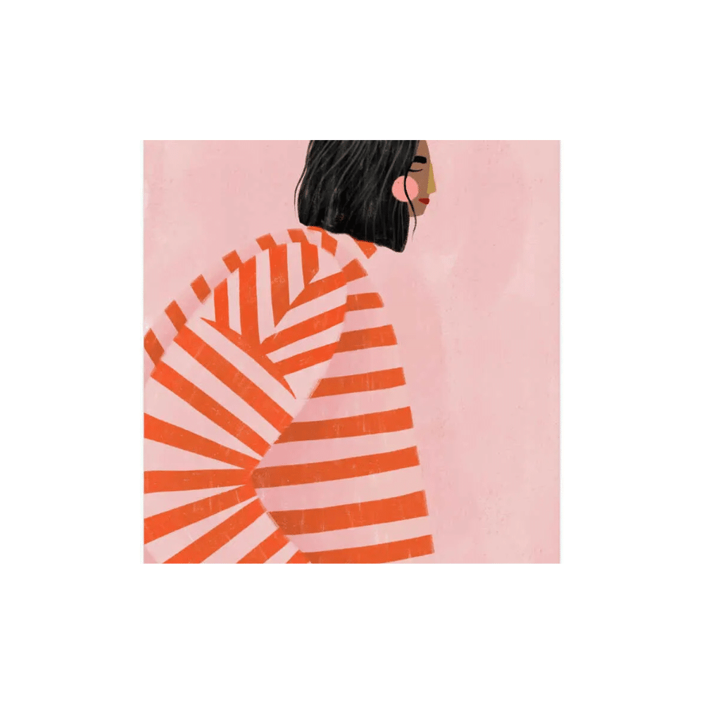 Affiche La femme aux rayures orange – Bea Müller | Twicy Store