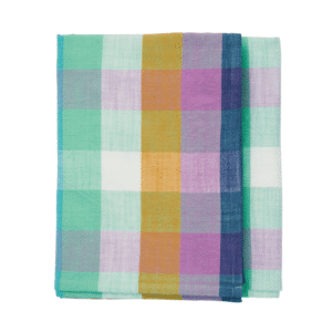 Lot de 4 serviettes de table à carreaux multicolores en coton | Twicy Store