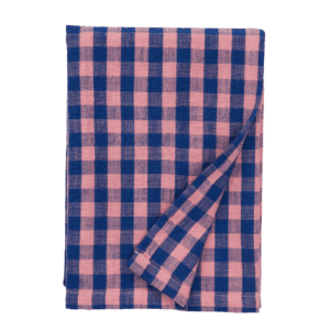 Torchon de cuisine à carreaux rose et bleu en coton | Twicy Store