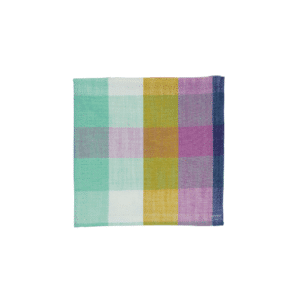 Lot de 4 serviettes de table à carreaux multicolores en coton | Twicy Store