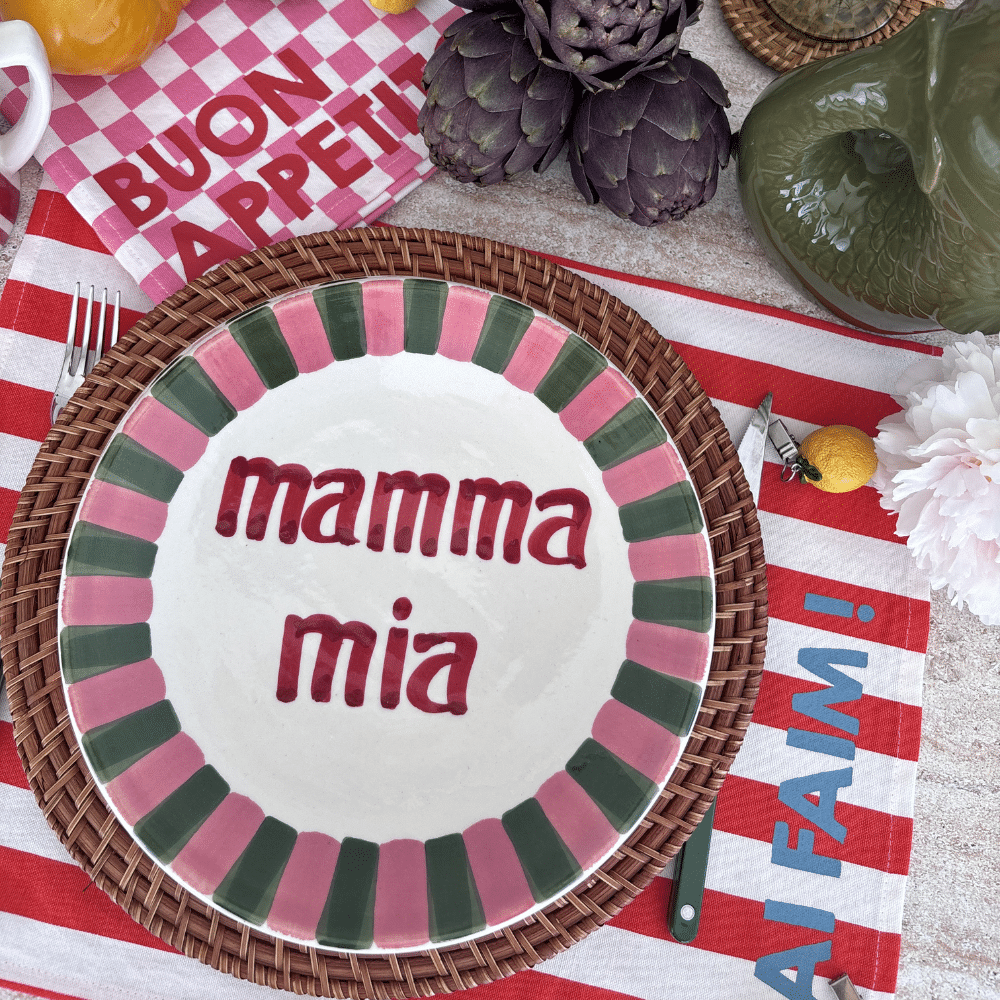 Sous-assiette vintage en rotin tressé naturel | Twicy Store