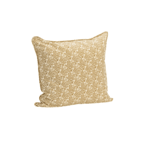 Housse de coussin fleurie en coton caramel | Twicy Store