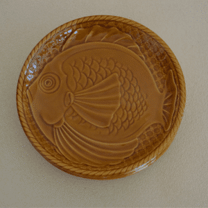 Lot 6 assiettes Gien vintage Poisson caramel | Twicy Store