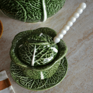 Petite soupière chou vintage avec assiette | Twicy Store
