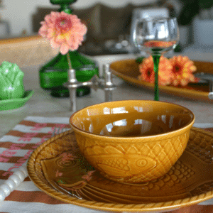 Bol à sauce Gien vintage Poisson ambre | Twicy Store