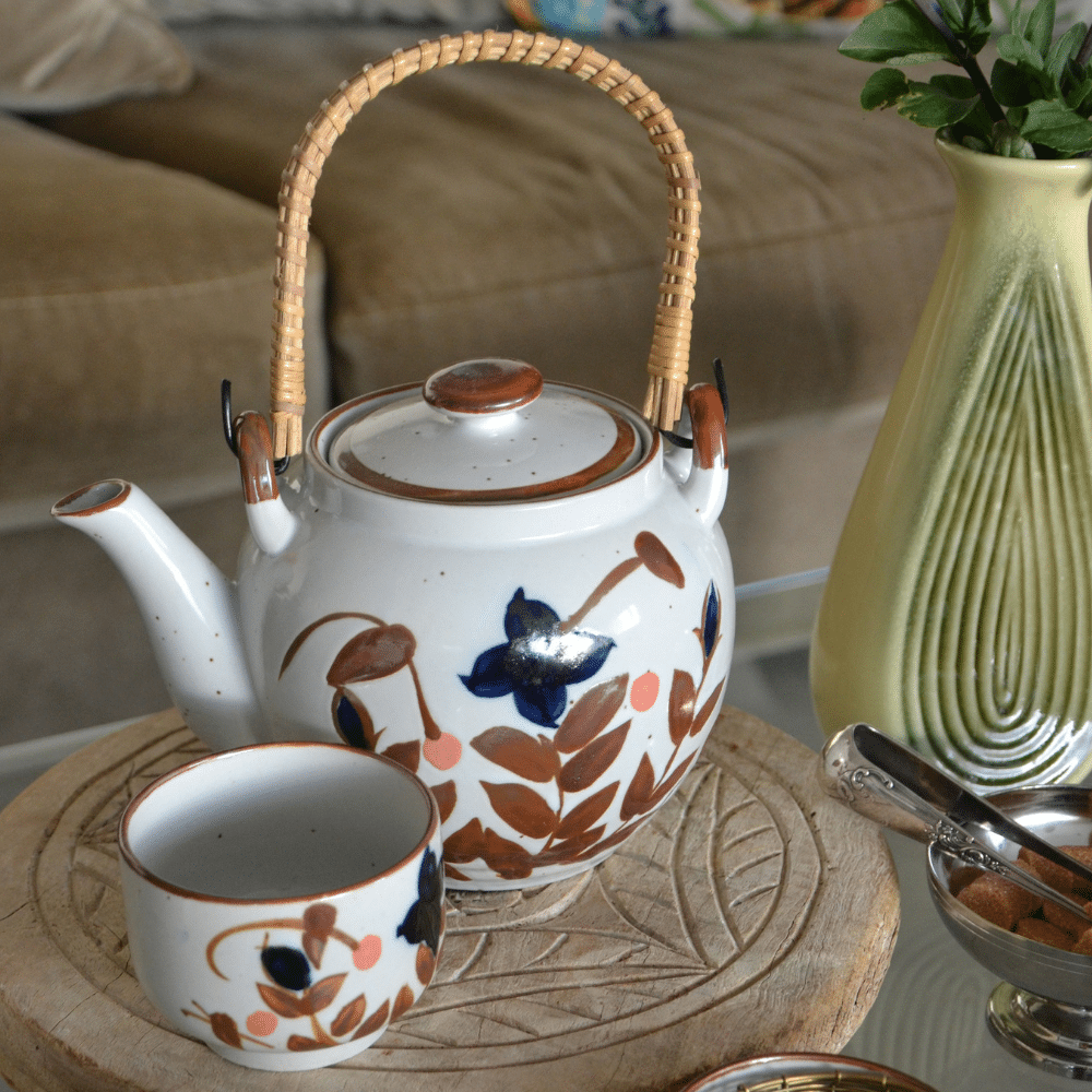 Service à thé vintage, Théière + 4 tasses | Twicy Store