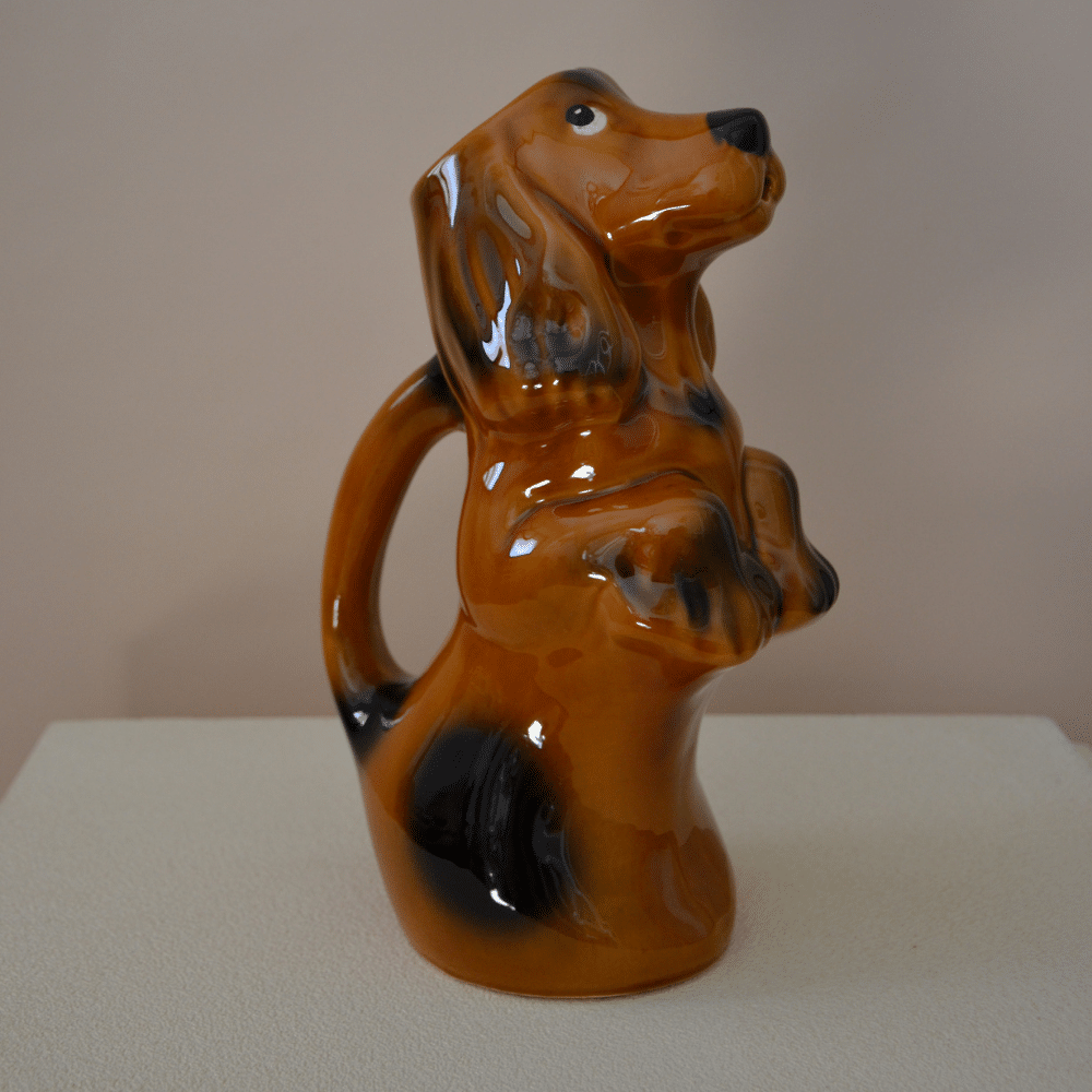 Pichet basset vintage en céramique | Twicy Store