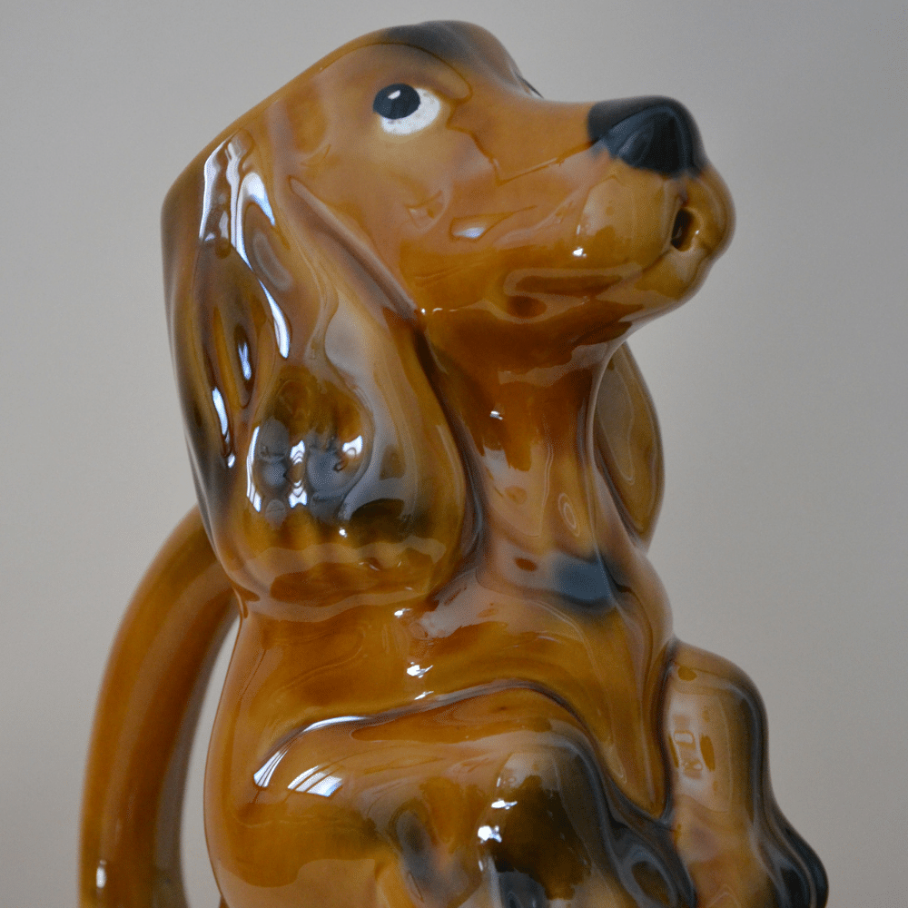 Pichet basset vintage en céramique | Twicy Store