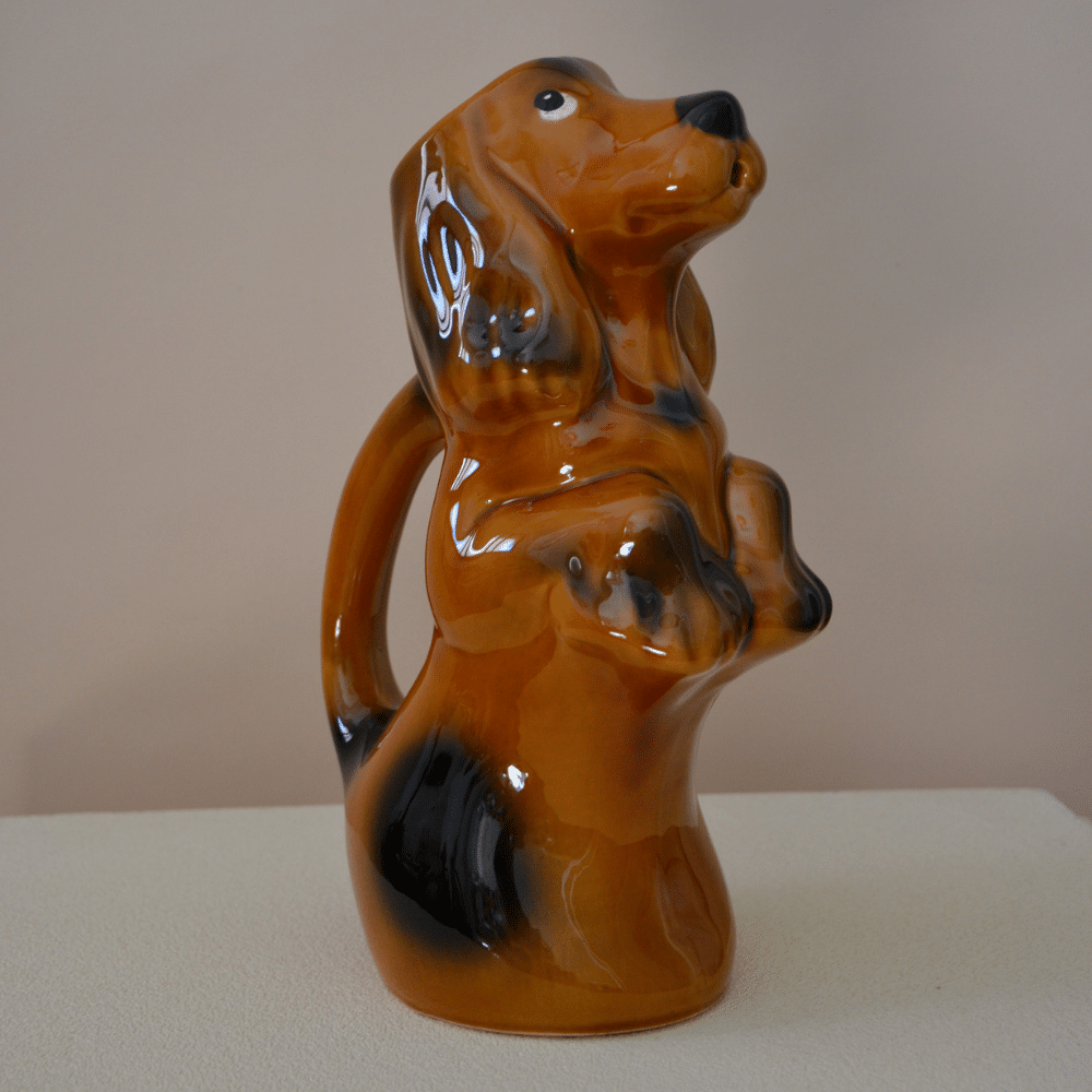 Pichet basset vintage en céramique | Twicy Store