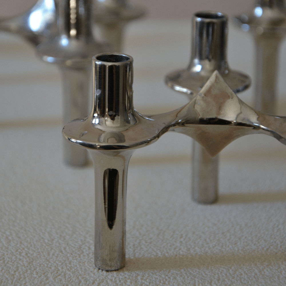 Lot 3 bougeoirs modulables vintage chromés | Twicy Store