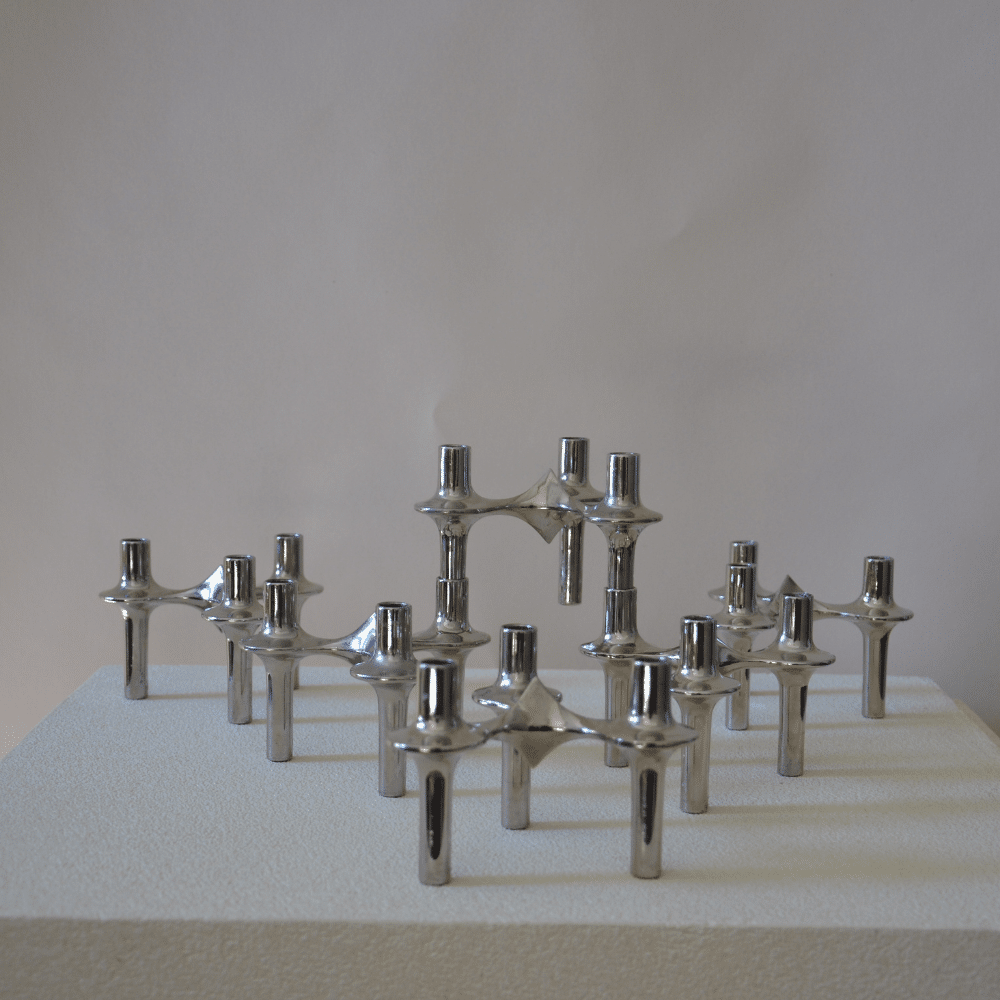 Lot 3 bougeoirs modulables vintage chromés | Twicy Store