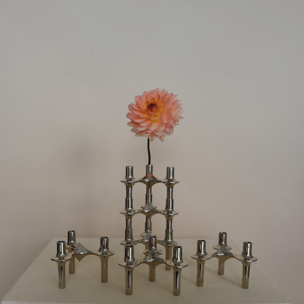 Lot 3 bougeoirs modulables vintage chromés | Twicy Store