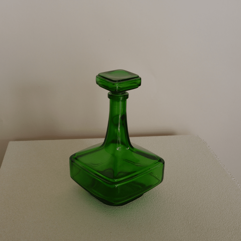 Carafe vintage belge en verre vert | Twicy Store