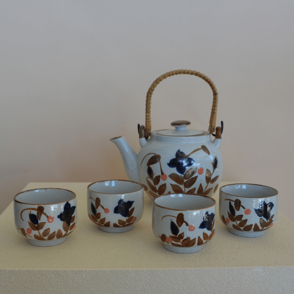 Service à thé vintage, Théière + 4 tasses | Twicy Store