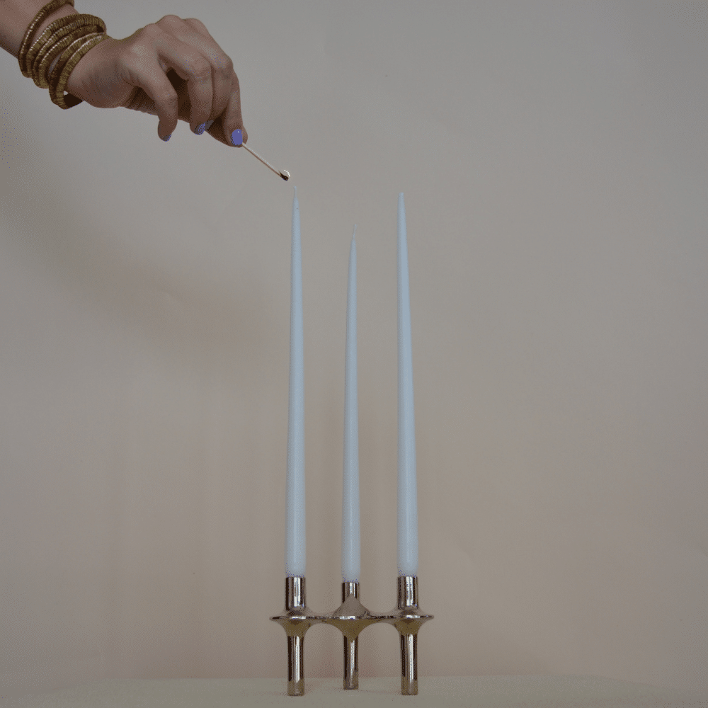 Lot 3 bougeoirs modulables vintage chromés | Twicy Store